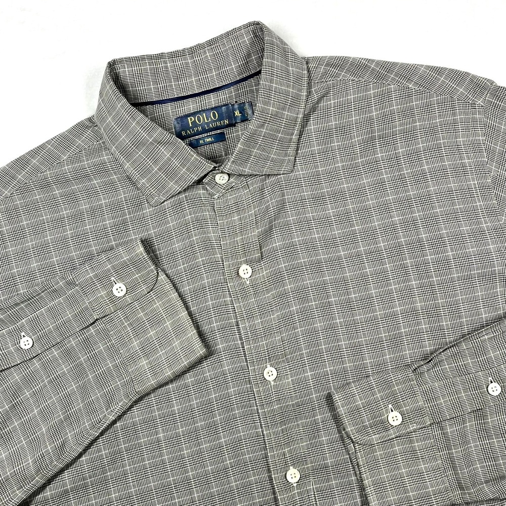 Polo Ralph Lauren RL Twill Button Up Shirt Men's XL Plaid Business Casual Preppy